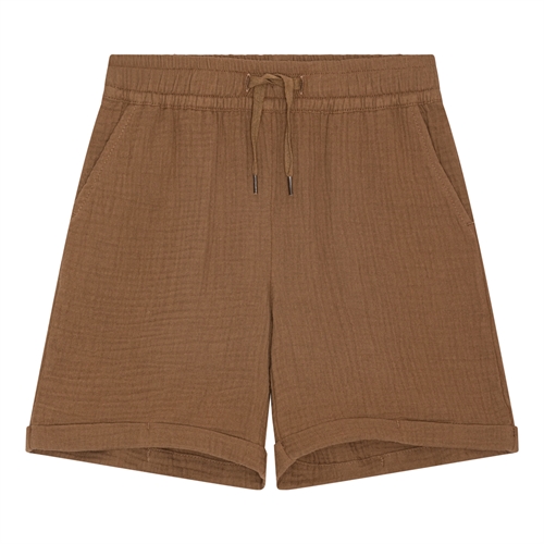 BIRKHOLM Muslin Shorts Bison Brun