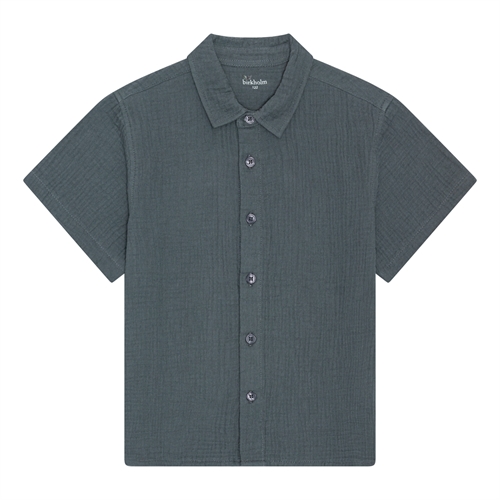 BIRKHOLM Muslin Skjorte Skifer Grå