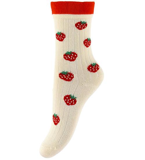 Minipop Strømper - Rib - Bambus - Cloud Dancer