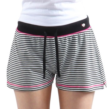 Esprit Anna Pyjamas Shorts Sort/Hvid bomuld 36 Dame
