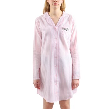 Esprit Calista Flannel Nightshirt Hvid/Rosa bomuld 42 Dame