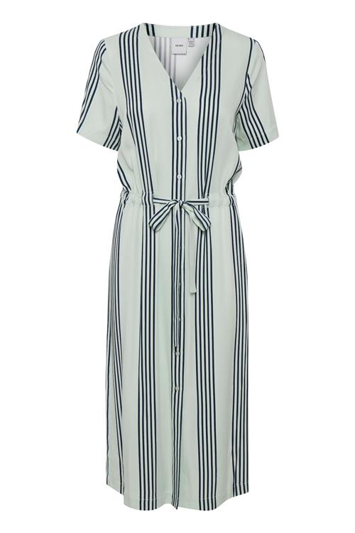 ICHI Blusekjole  lysegrøn / mørkegrøn