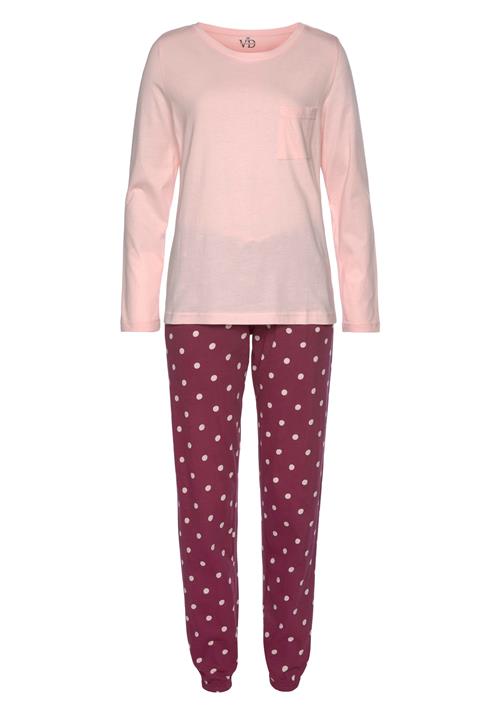 VIVANCE Pyjamas 'Dreams'  pink / vinrød