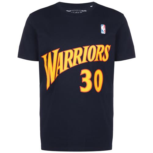 Mitchell & Ness Bluser & t-shirts 'NBA Golden State Warriors Stephen Curry Hardwood'  mørkeblå / gul