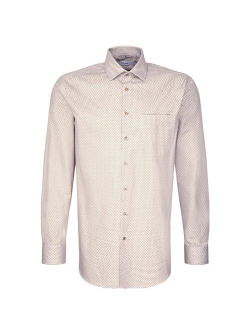 SEIDENSTICKER Forretningsskjorte 'Smart Essentials'  grå / pastelorange / offwhite