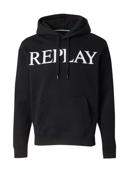 REPLAY Sweatshirt  sort / offwhite