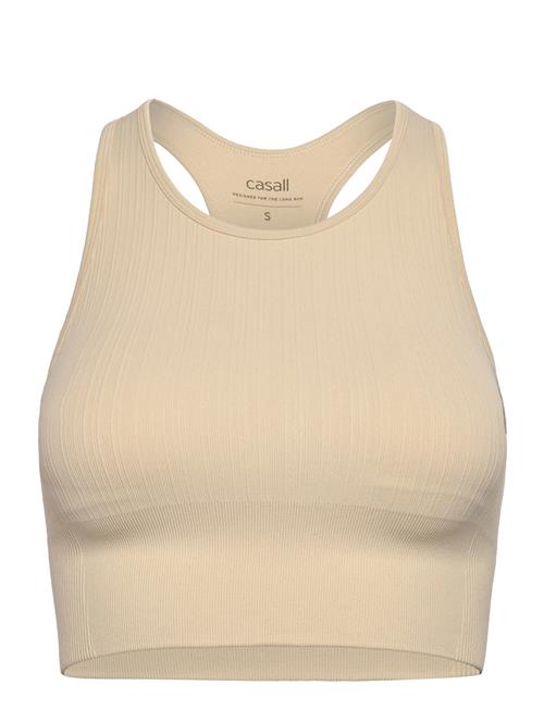 Casall | Multi Rib Seamless Padded Sports Top | L