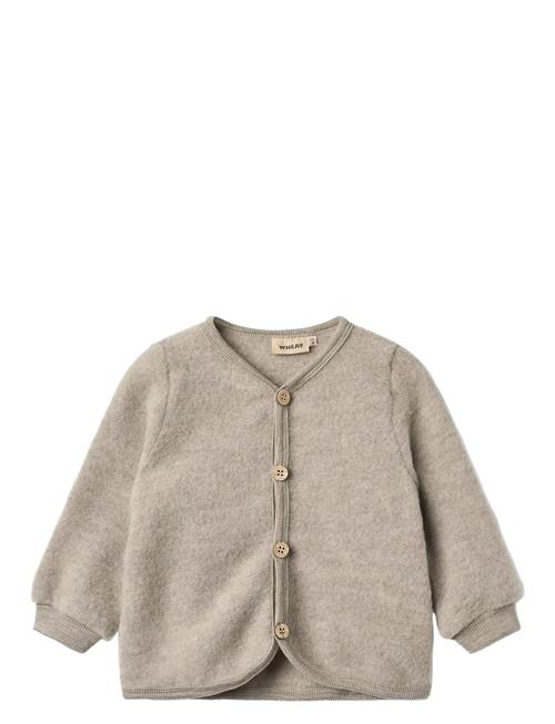Wheat | Wool Fleece Cardigan Kari | 74