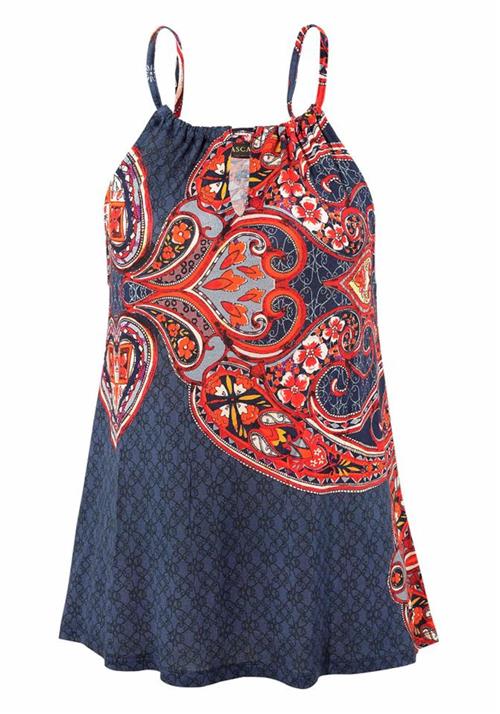 LASCANA Overdel  marin / orange / rød / hvid