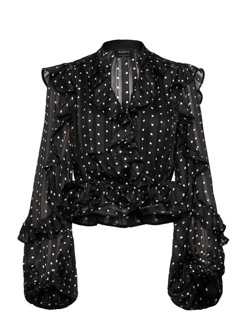Bardot | Frill Detail Spot Blouse | 34