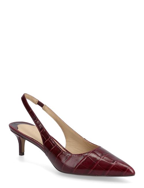 Lauren Ralph Lauren | Lolah Ii Croc-Embossed Slingback Pump | 39