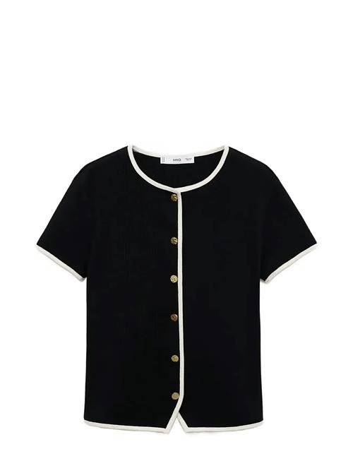 Mango | Cotton T-Shirt With Contrasting Trim | M