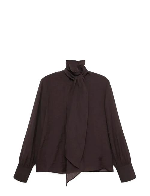 Mango | Textured Blouse With Foulard | S