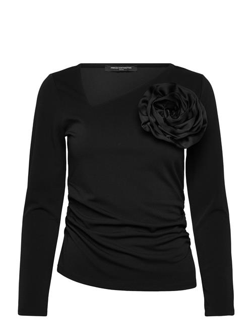 French Connection | Valetta Jersey Ls Rosette Top | XL