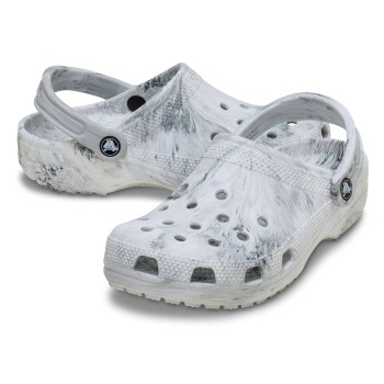 Crocs Classic Marbled Clog Hvid/Grå US M8/W10 (EU 41-42)
