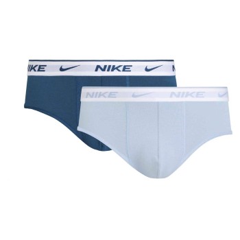 Nike 2P Everyday Cotton Stretch Briefs Marine/Denim bomuld Large Herre