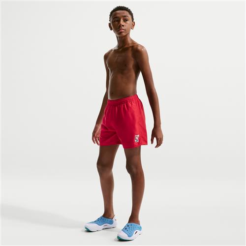 Nike Swim Breaker-volleyshorts (10 cm) med indershorts til større børn (drenge) - rød