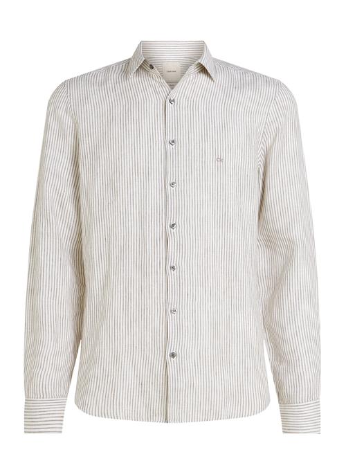 Calvin Klein | Linen Stripe Slim Shirt | 44