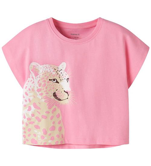 Name It Crop Top - NkfVilma - Pink Drink/Cheetha