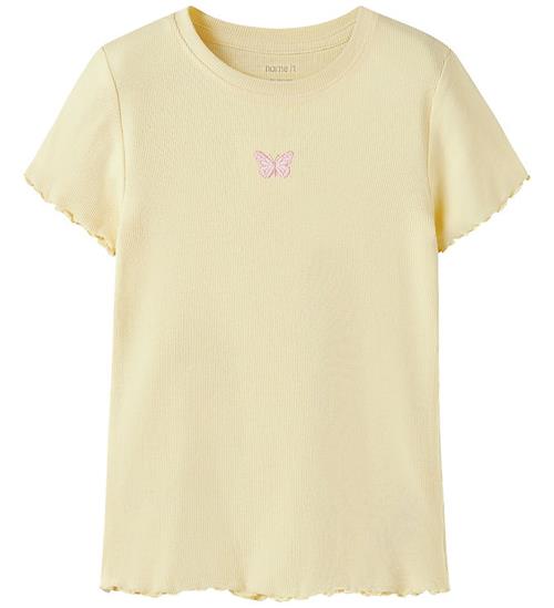 Name It T-shirt - Rib - NkfVivemma - Double Cream/Butterfly