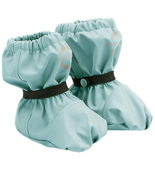 Mikk-Line Overtrækssko m. Fleece - PU - Stone Blue