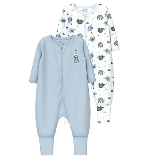 Se Name It Natdragt - Noos - NbmNightsuit - 2-pak - Baby Blue hos KidsWorld