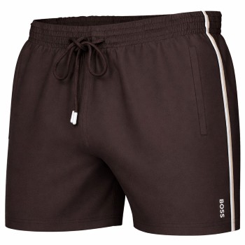 BOSS Badebukser Iconic Swimshorts Mørkbrun  polyester Large Herre