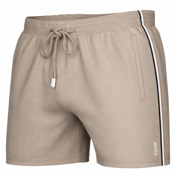 BOSS Badebukser Iconic Swimshorts Beige polyester Large Herre