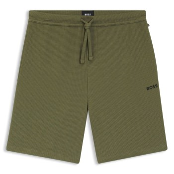 BOSS Waffle Nightwear Shorts Grøn/Khaki Large Herre