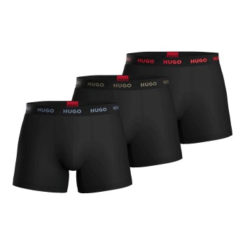 HUGO 3P Triplet Boxer Brief Sort bomuld Large Herre