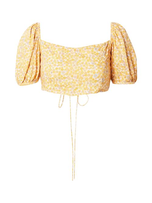 Motel Bluse 'Yuja'  lyseblå / gul / hvid