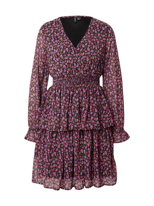 VERO MODA Kjole 'Holly'  oliven / pink / sort / hvid
