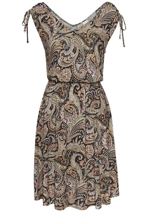 LASCANA Kjole  ecru / brun / kiwi / sort