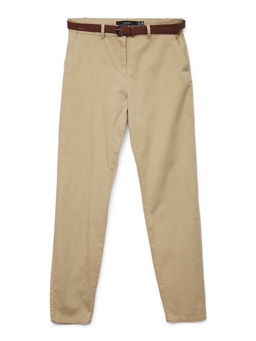VERO MODA Lærredsbukser 'FEDERICA'  mørkebeige