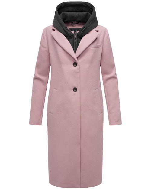 NAVAHOO Overgangsfrakke 'Kekstraum 14'  mørkegrå / lyserød