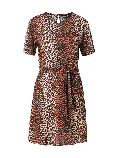 PIECES Kjole 'PCNYA'  ecru / cognac / sort