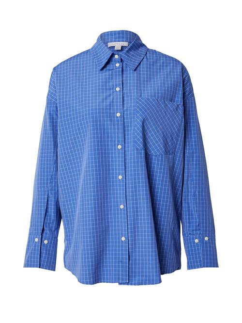TOPSHOP Bluse  blå / hvid