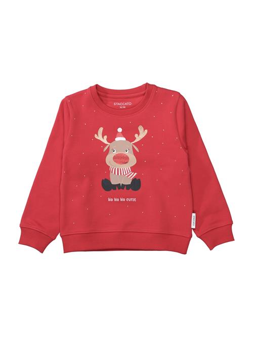 STACCATO Sweatshirt  beige / guld / blodrød / sort