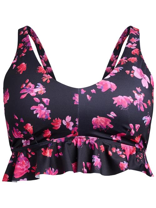 Swim by Zizzi Bikinioverdel 'Senya'  mørkeblå / mørkelilla / pink / grenadine