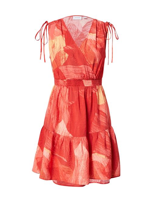 VILA Kjole  citron / abrikos / lys rød