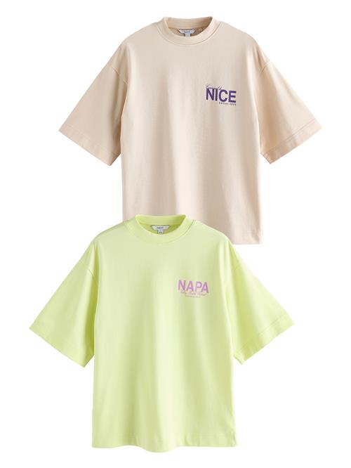 Next Shirts  beige / lime / lilla / mørkelilla