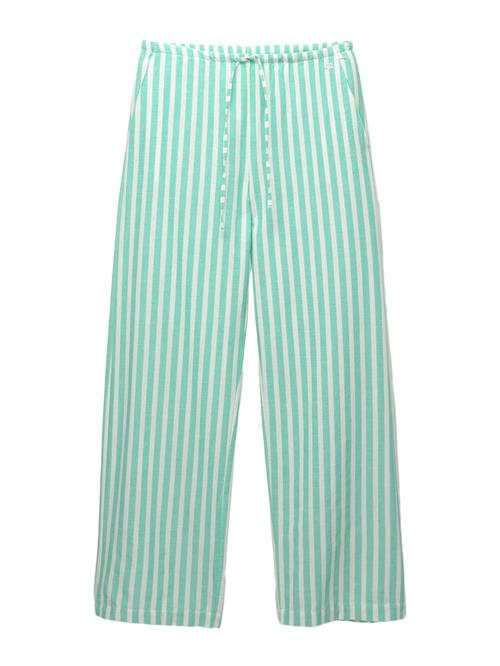 Pull&Bear Bukser  grøn / hvid