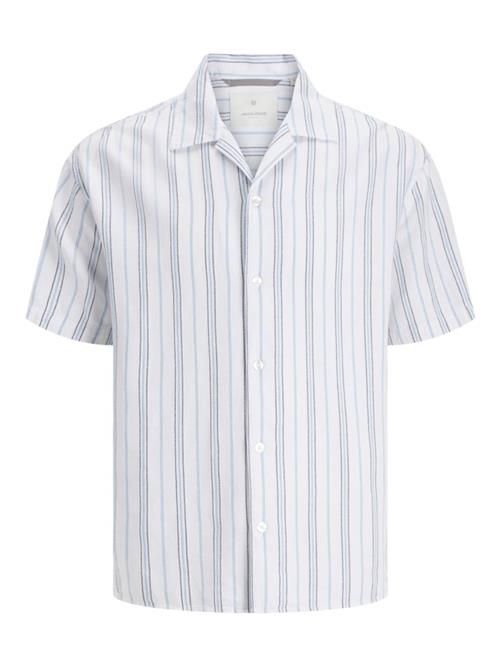 Jack & Jones Premium Skjorte 'JPRCCMONTANA DOBBY'  natblå / royalblå / hvid