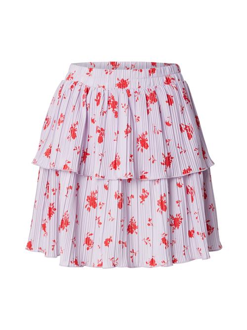 PIECES Nederdel 'PCAMBER'  lavendel / blodrød