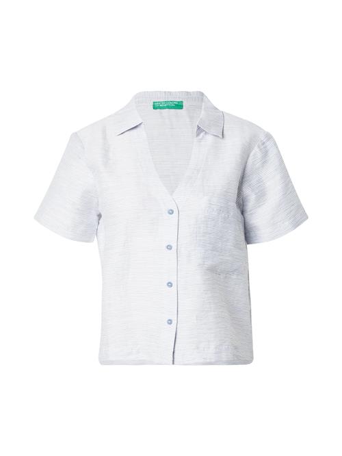 UNITED COLORS OF BENETTON Bluse  lyseblå / hvid