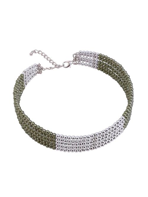 SOHI Kæde 'Jada'  grøn / sølv