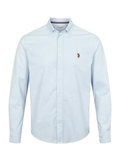 U.S. POLO ASSN. Skjorte 'UMCalvert'  lyseblå / hvid