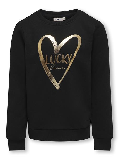 ONLY GIRLS Sweatshirt 'KOGMARY'  guld / sort