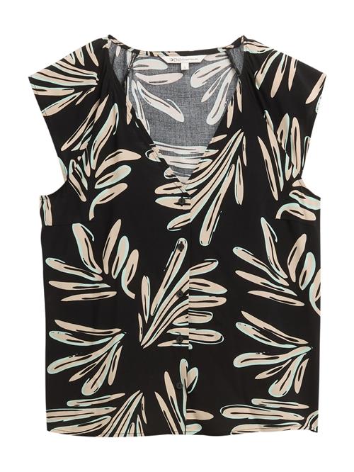 TOM TAILOR DENIM Bluse  beige / turkis / sort