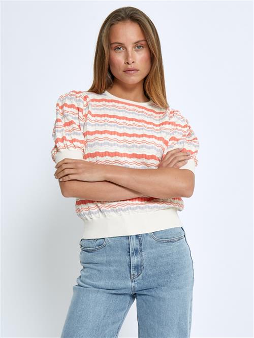 minus Pullover  dueblå / melon / hvid